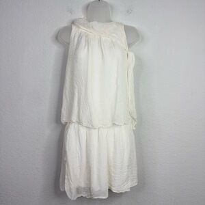 Ciao Bella Dress Women S‎ White Silk Asymmetrical Tiered Fairy Boho Romantic